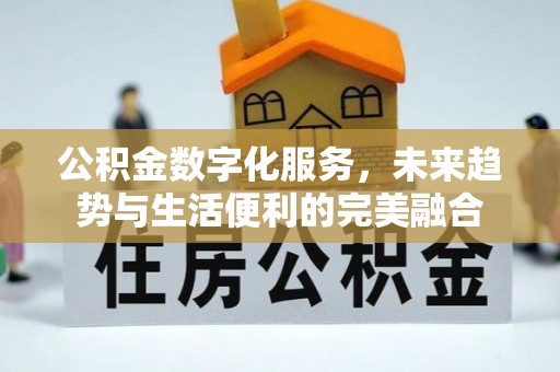 彭山公积金数字化服务，未来趋势与生活便利的完美融合