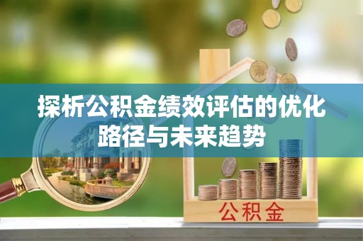 彭山探析公积金绩效评估的优化路径与未来趋势